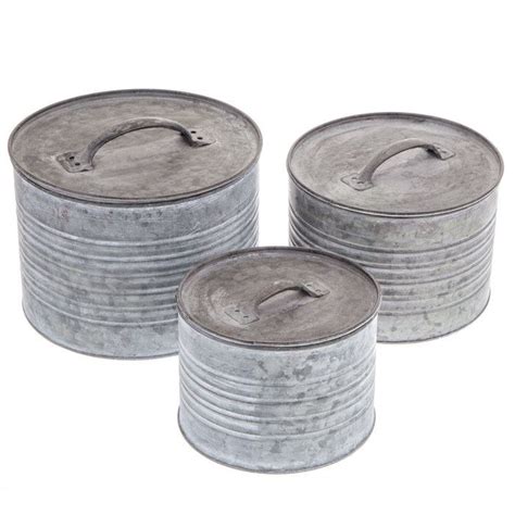 round galvanized steel box holder silver|Galvanized Steel : Home Storage Containers & Organizers .